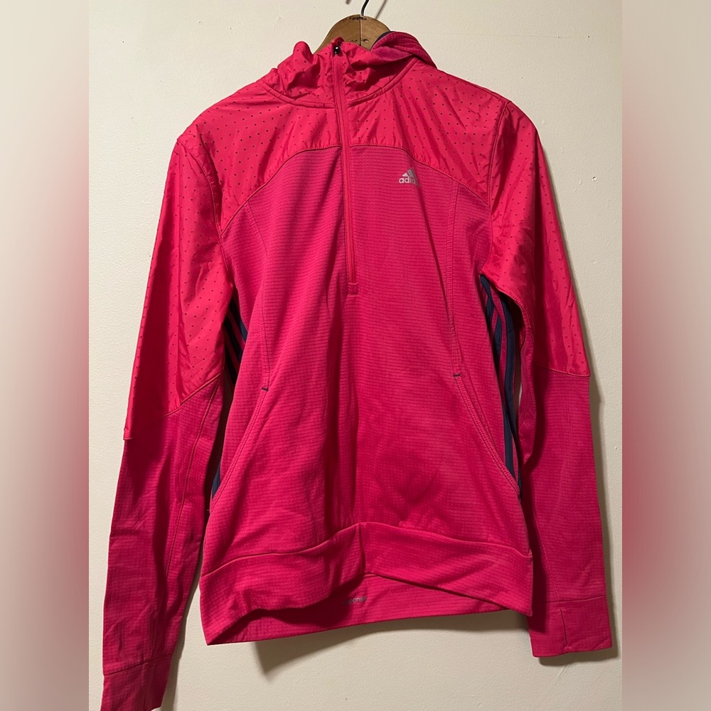 Adidas Response Running Women's 1/4 Zip Pullover Hoodie Jacket